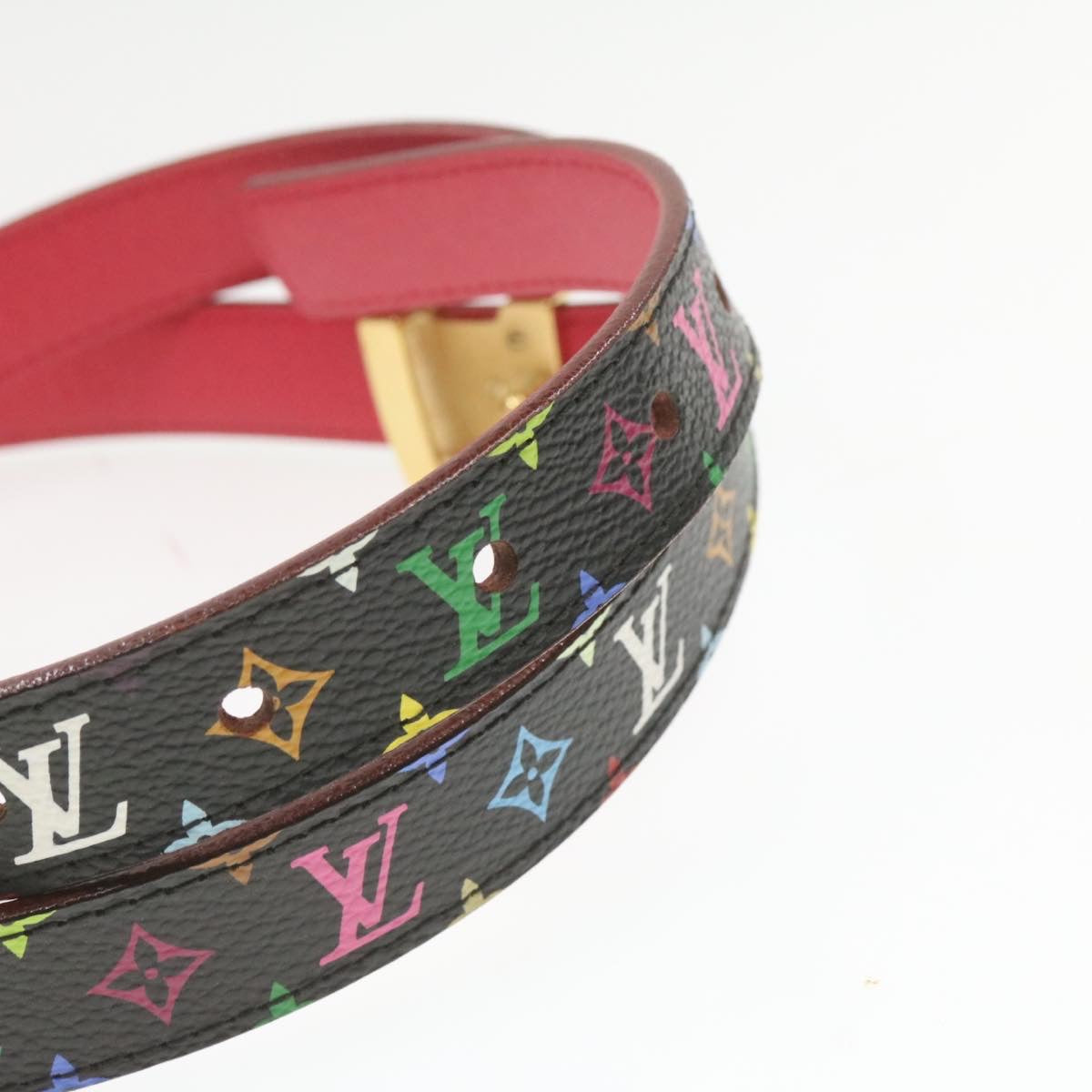 LOUIS VUITTON Monogram Multicolor Ceinture Belt 39.4"" Black M9631V Auth am275b