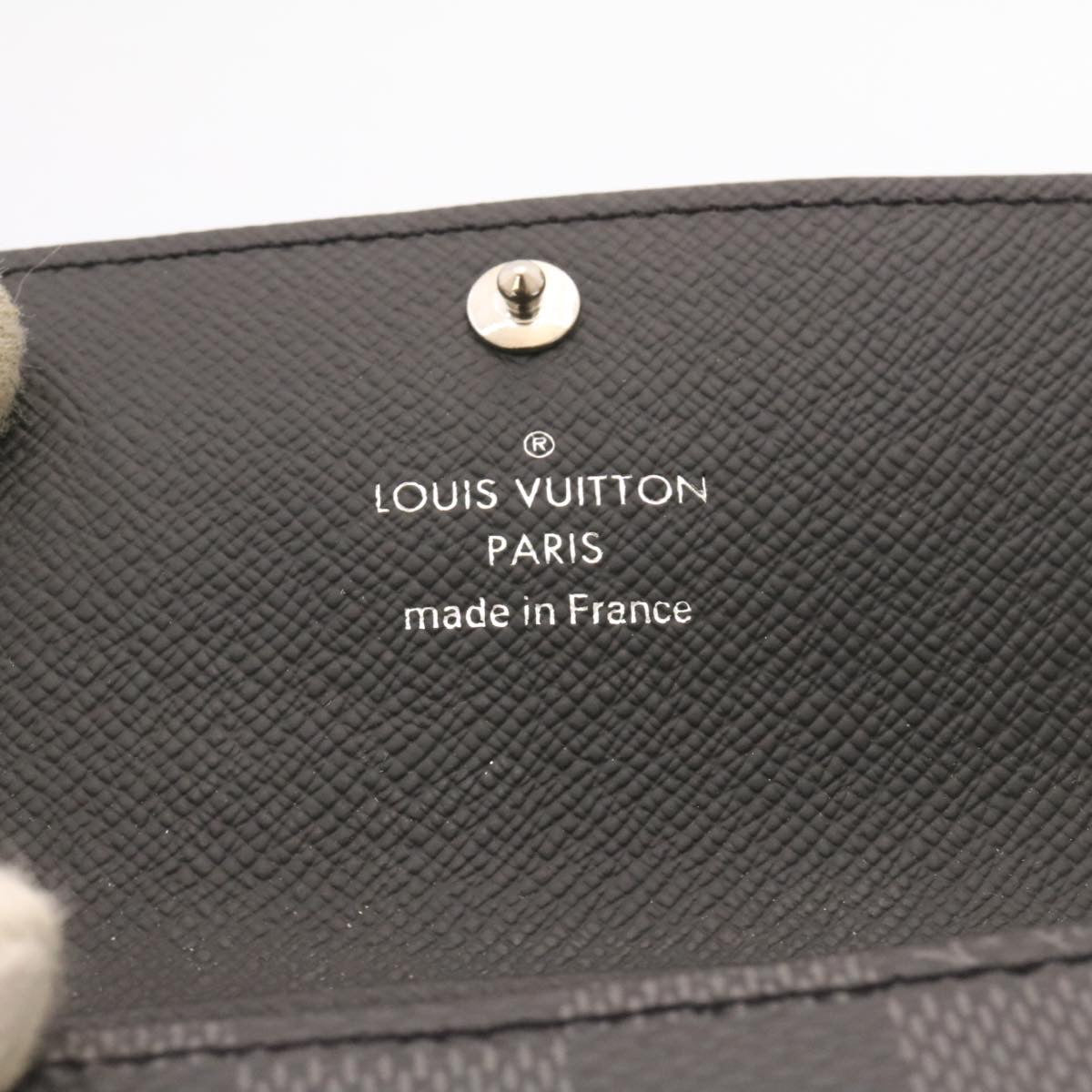 LOUIS VUITTON Damier Graphite Multicles6 Key Case N62662 LV Auth am414b