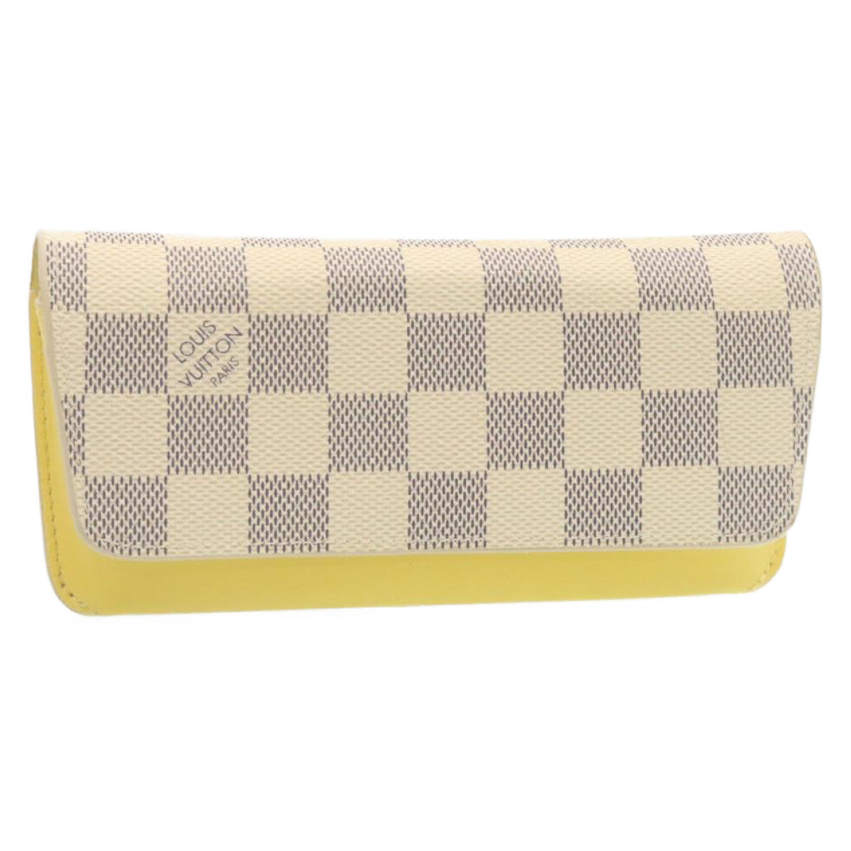 LOUIS VUITTON Damier Azur Etui Lunette Woody Glasses Case GI0388 LV Auth am450b