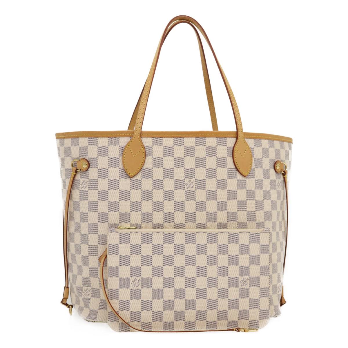 LOUIS VUITTON Damier Azur Neverfull MM Tote Bag N41605 LV Auth am472b