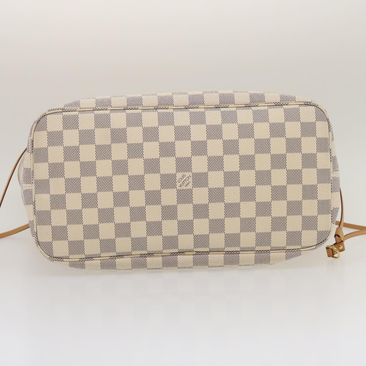 LOUIS VUITTON Damier Azur Neverfull MM Tote Bag N41605 LV Auth am472b