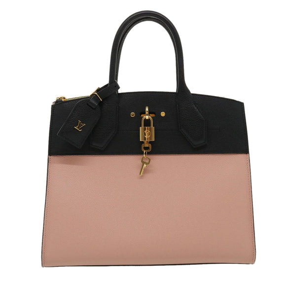 LOUIS VUITTON City Steamer MM Hand Bag Leather 2way Pink M53019 LV Auth am479b