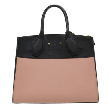 LOUIS VUITTON City Steamer MM Hand Bag Leather 2way Pink M53019 LV Auth am479b - 0