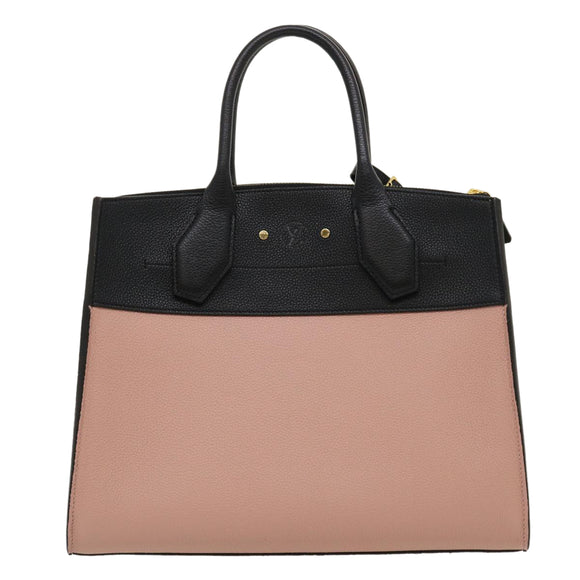 LOUIS VUITTON City Steamer MM Hand Bag Leather 2way Pink M53019 LV Auth am479b