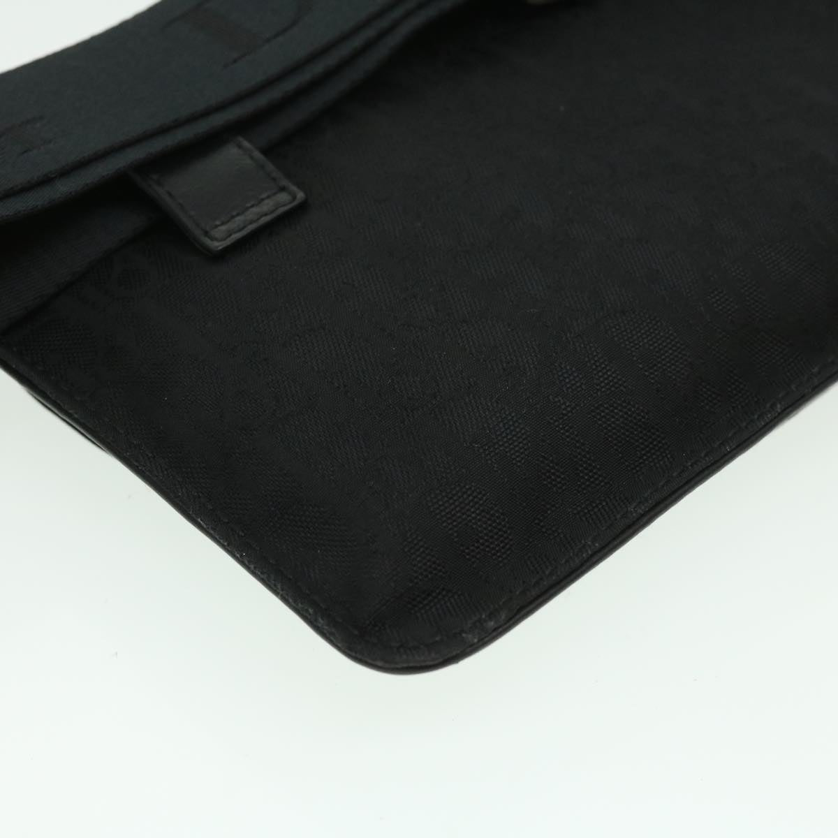 Christian Dior Trotter Canvas Waist Bag Black Auth am488bA