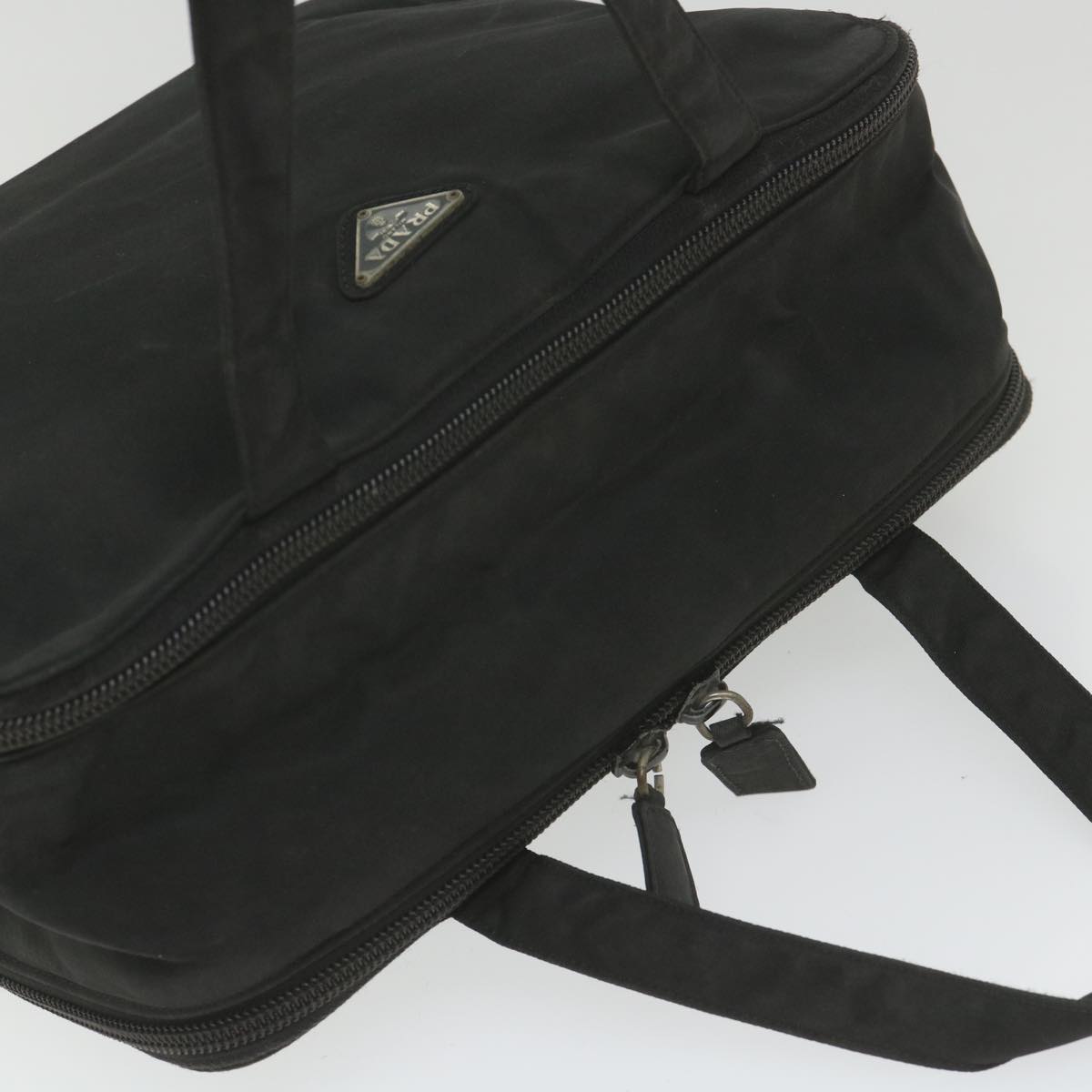 PRADA Hand Bag Nylon Black Auth bs10000