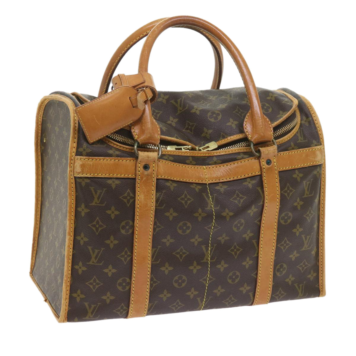 LOUIS VUITTON Monogram Sac Shan 40 Pet Carry M42024 LV Auth bs10022