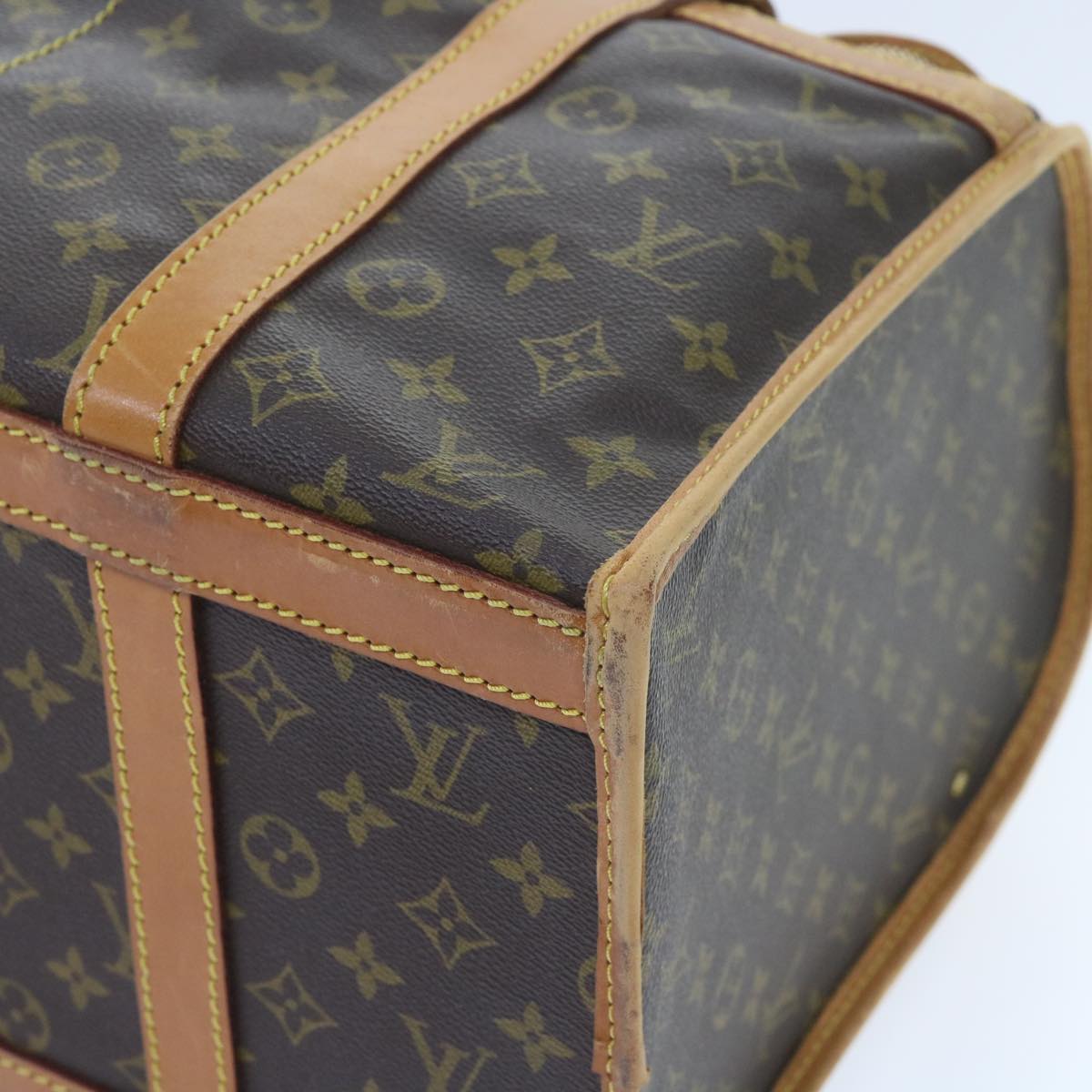 LOUIS VUITTON Monogram Sac Shan 40 Pet Carry M42024 LV Auth bs10022