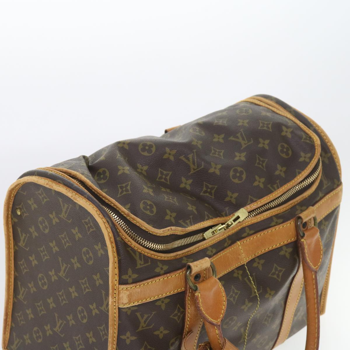 LOUIS VUITTON Monogram Sac Shan 40 Pet Carry M42024 LV Auth bs10022