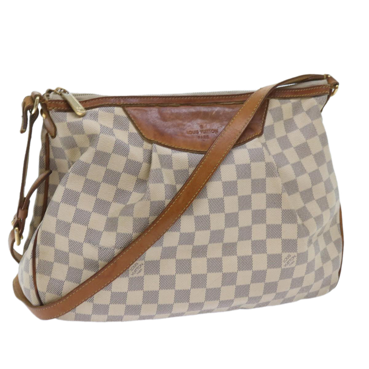 LOUIS VUITTON Damier Azur Siracusa PM Shoulder Bag N41113 LV Auth bs10028