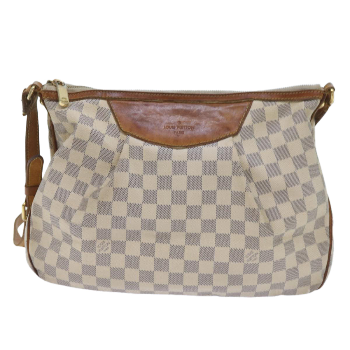 LOUIS VUITTON Damier Azur Siracusa PM Shoulder Bag N41113 LV Auth bs10028