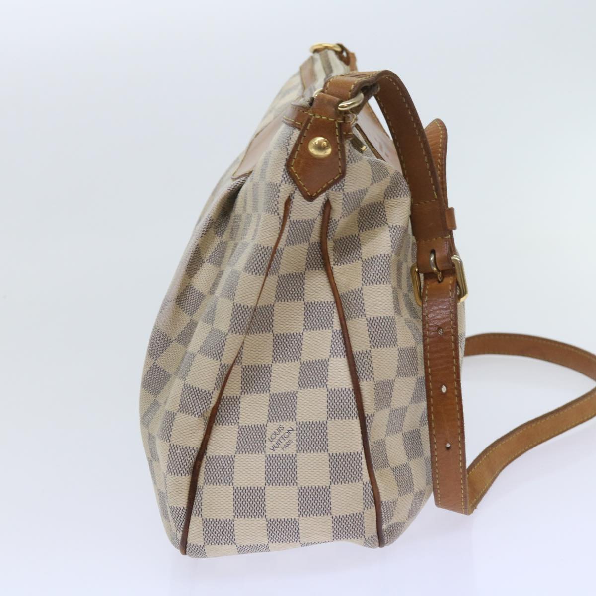 LOUIS VUITTON Damier Azur Siracusa PM Shoulder Bag N41113 LV Auth bs10028