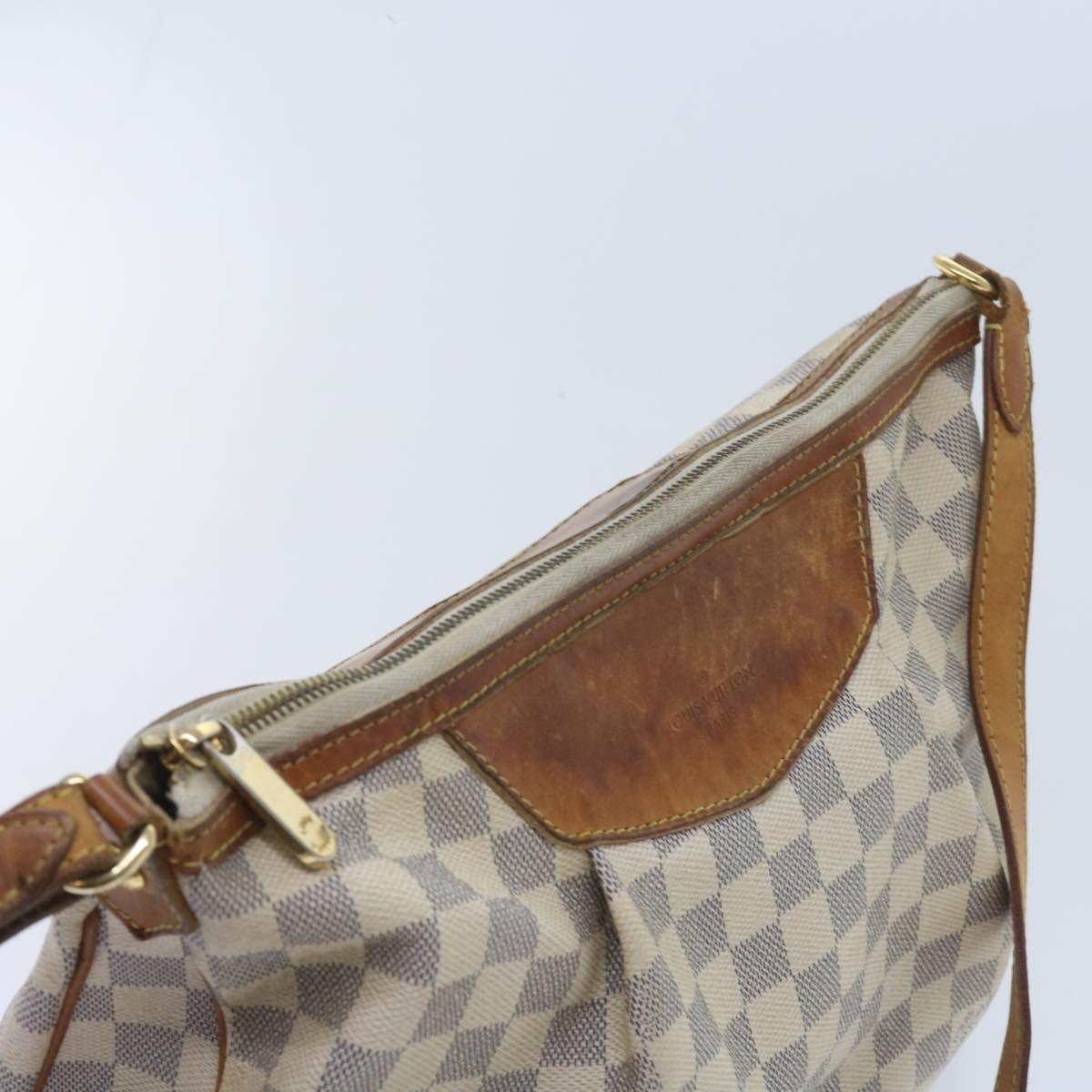 LOUIS VUITTON Damier Azur Siracusa PM Shoulder Bag N41113 LV Auth bs10028