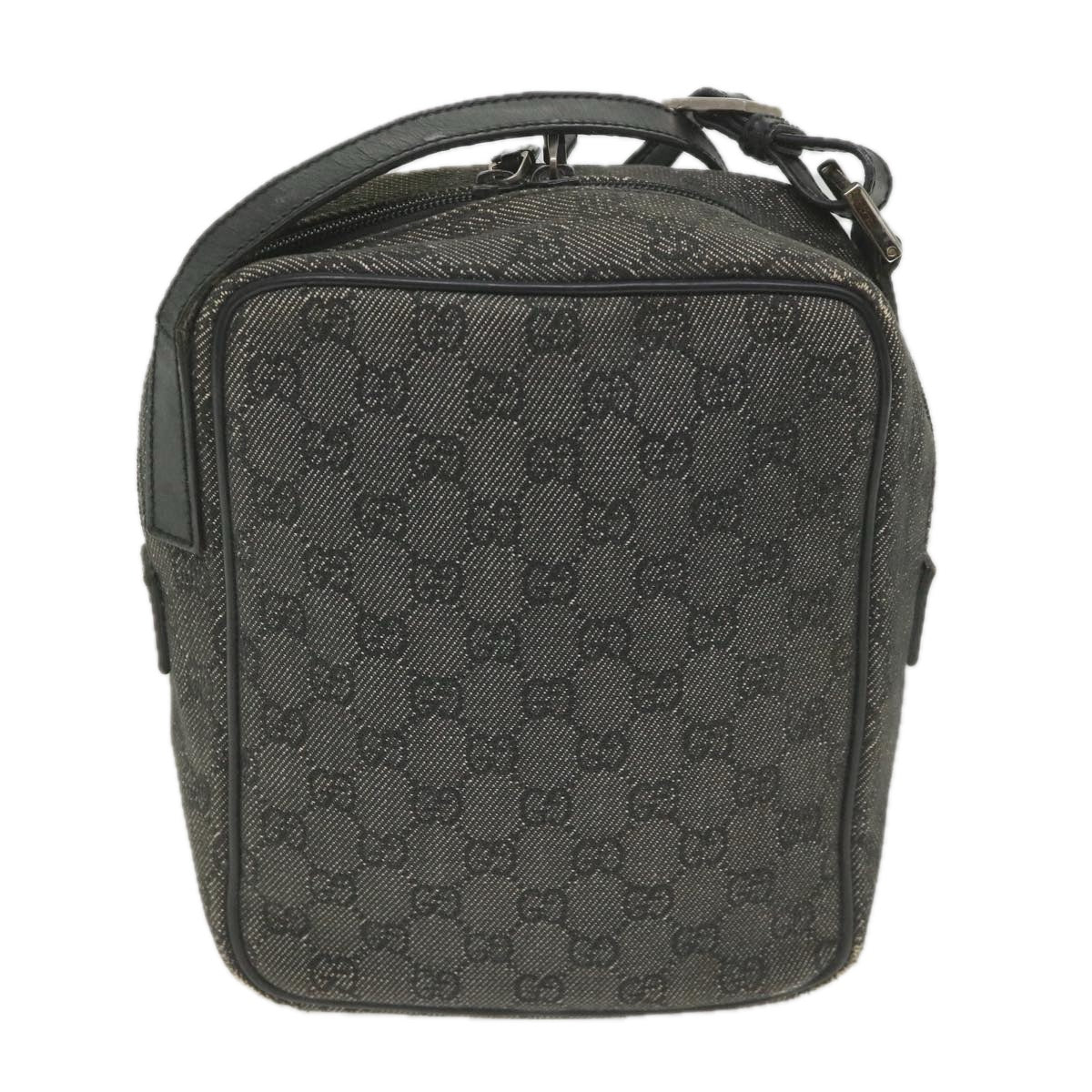 GUCCI GG Canvas Shoulder Bag Black 03136 Auth bs10038