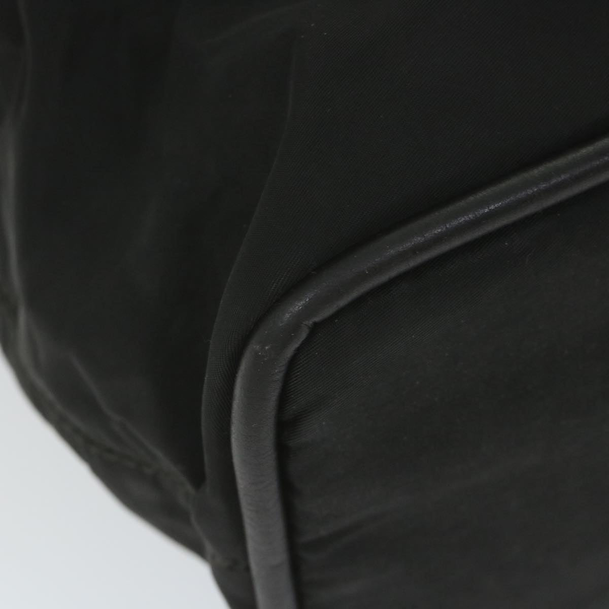 CELINE Shoulder Bag Nylon Black Auth bs10094