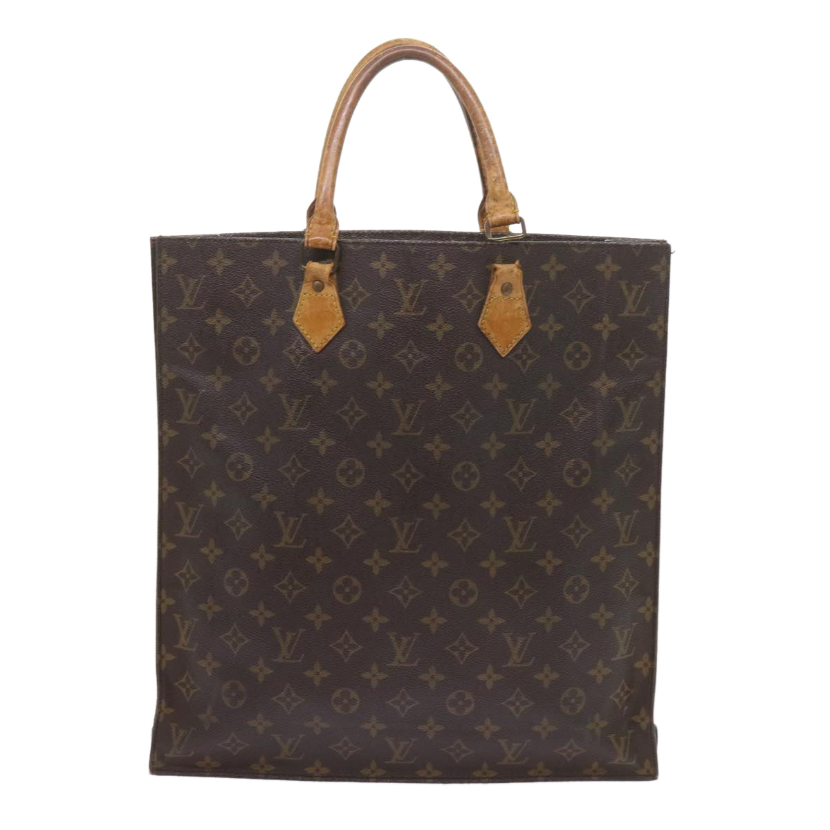 LOUIS VUITTON Monogram Sac Plat Hand Bag M51140 LV Auth bs10123 - 0