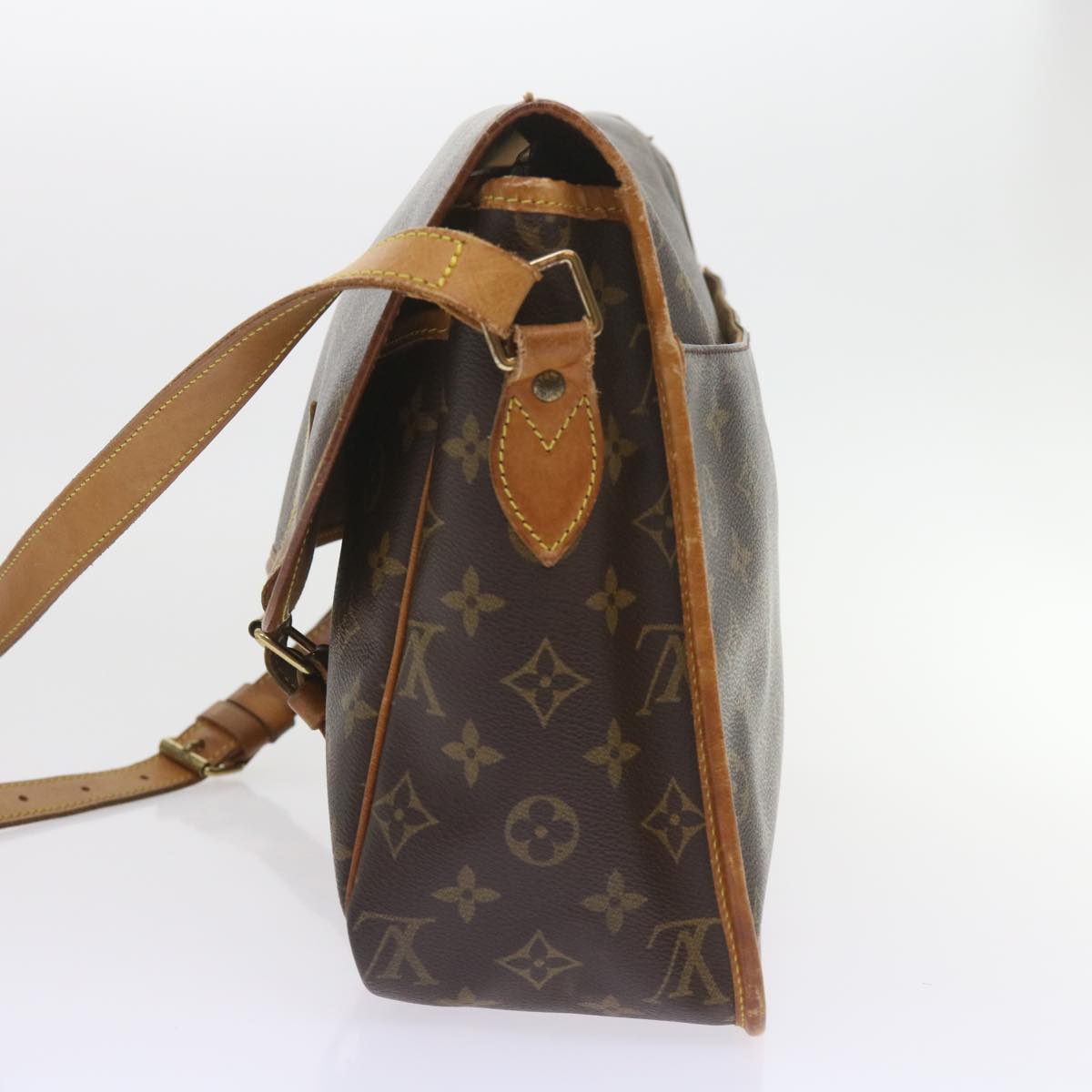 LOUIS VUITTON Monogram Gibeciere GM Shoulder Bag M42246 LV Auth bs10124