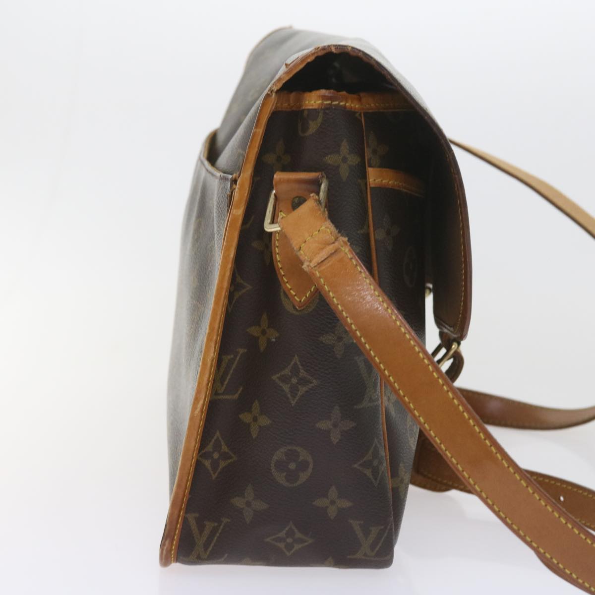 LOUIS VUITTON Monogram Gibeciere GM Shoulder Bag M42246 LV Auth bs10124