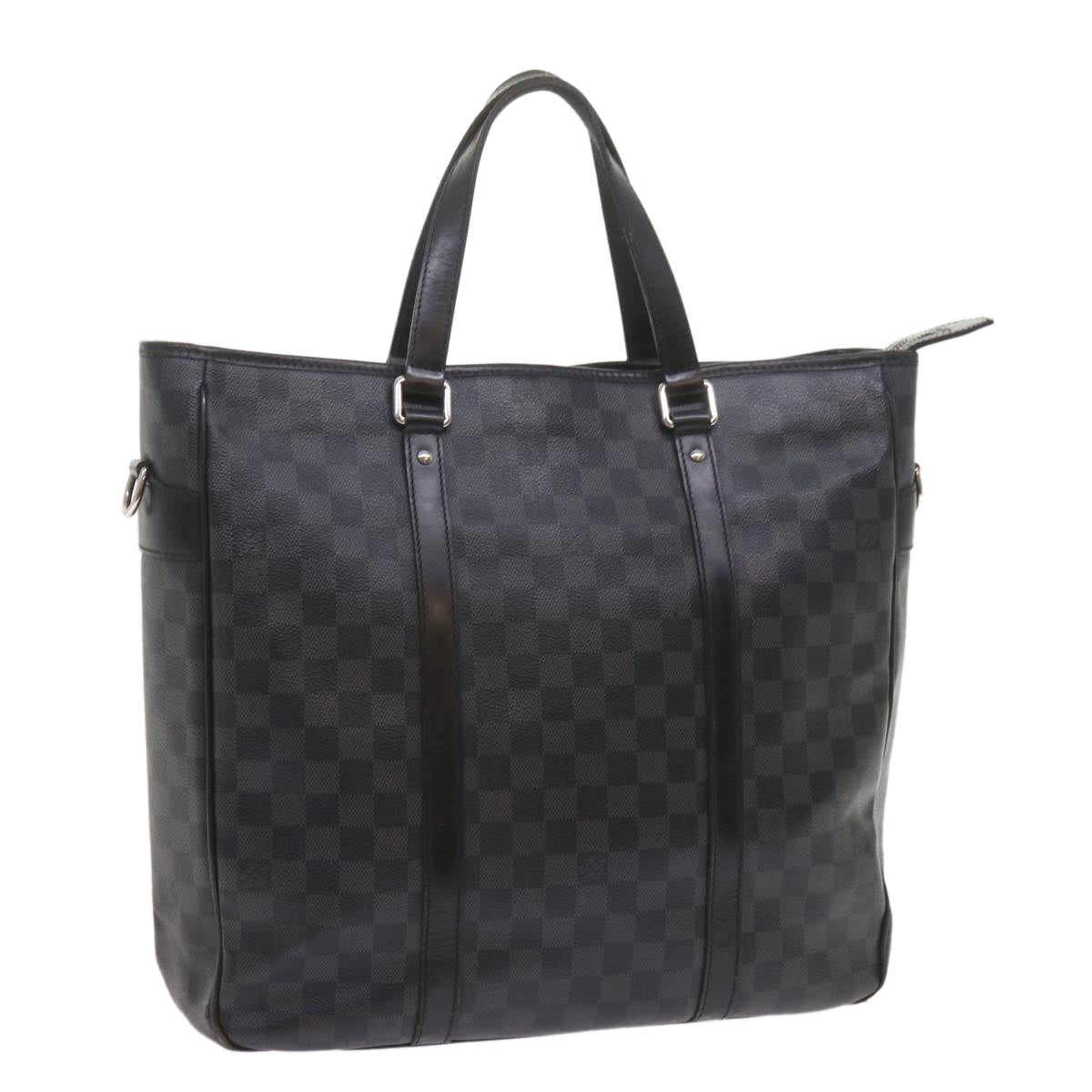 LOUIS VUITTON Damier Graphite Tadao 2way Hand Shoulder Bag N51192 Auth bs10128