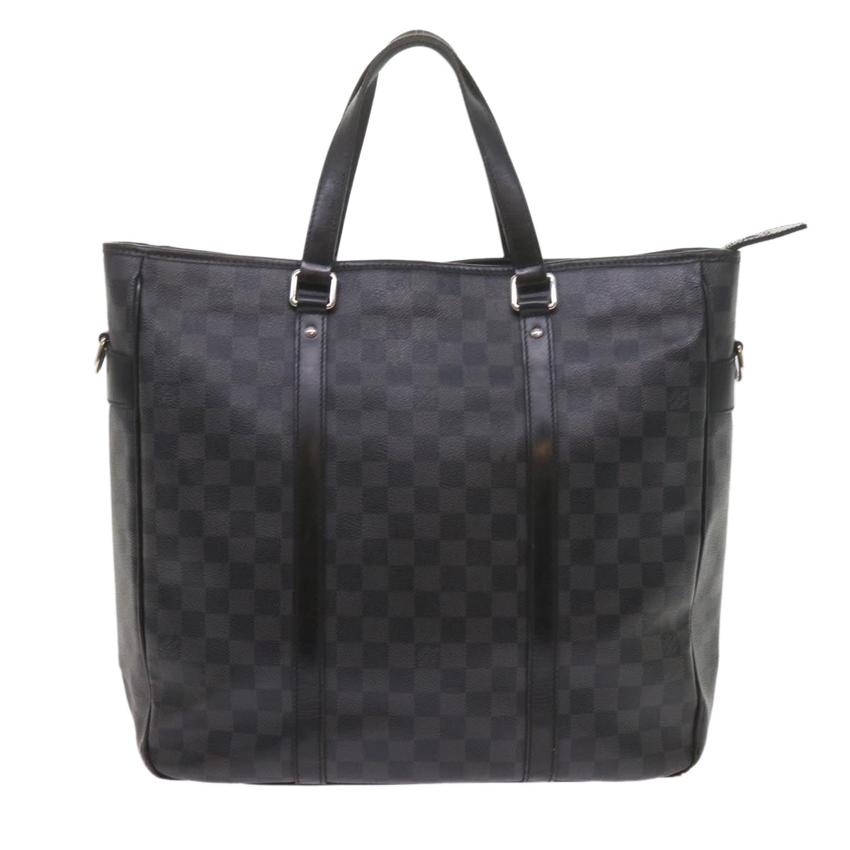 LOUIS VUITTON Damier Graphite Tadao 2way Hand Shoulder Bag N51192 Auth bs10128