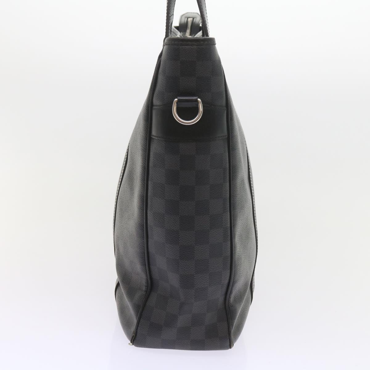 LOUIS VUITTON Damier Graphite Tadao 2way Hand Shoulder Bag N51192 Auth bs10128