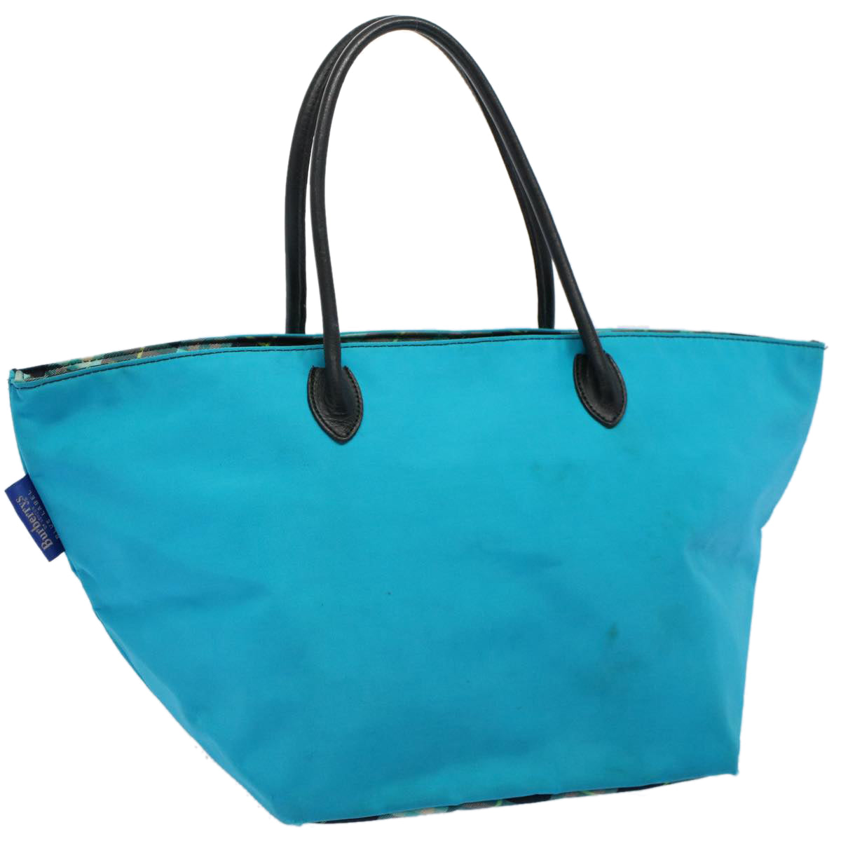 Burberrys Blue Label Tote Bag Nylon Light Blue Auth bs10130