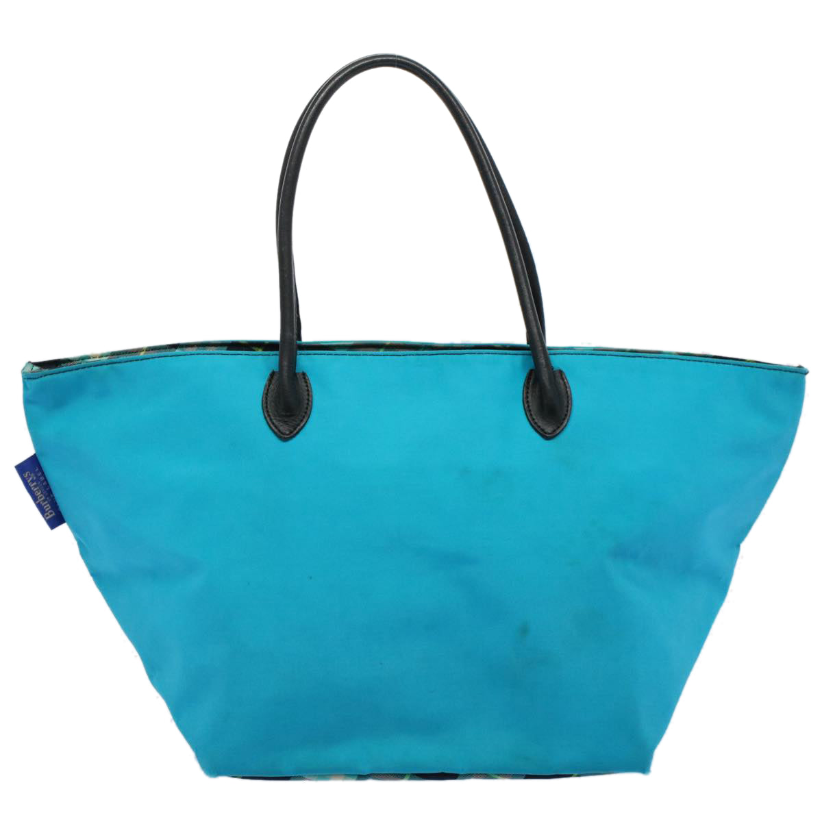 Burberrys Blue Label Tote Bag Nylon Light Blue Auth bs10130 - 0