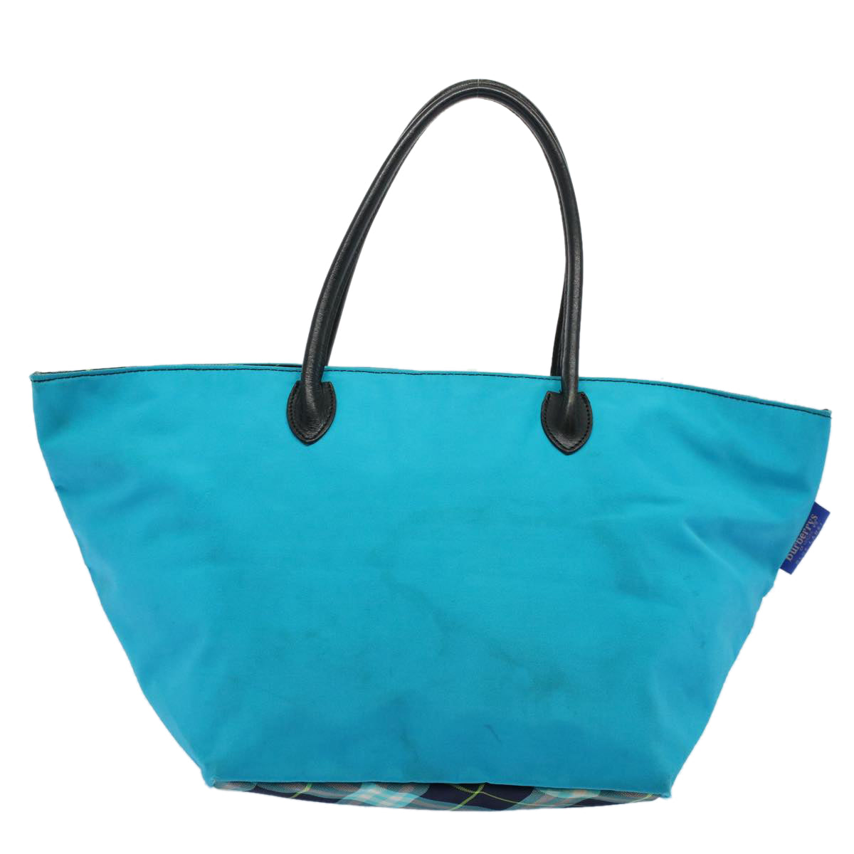 Burberrys Blue Label Tote Bag Nylon Light Blue Auth bs10130
