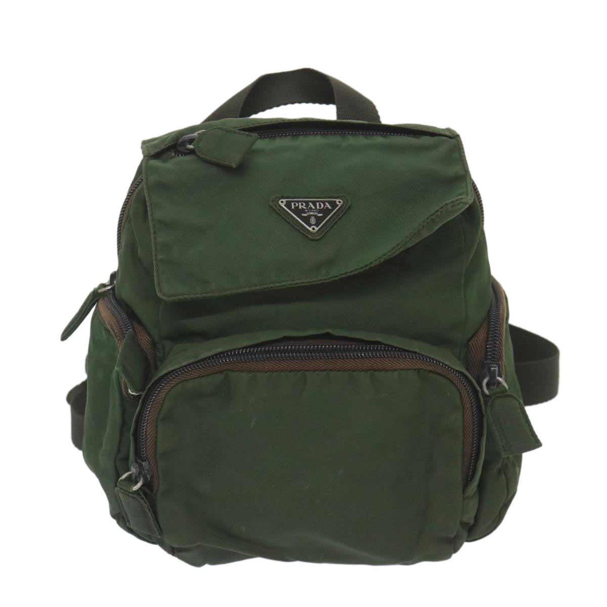 PRADA Backpack Nylon Green Auth bs10132
