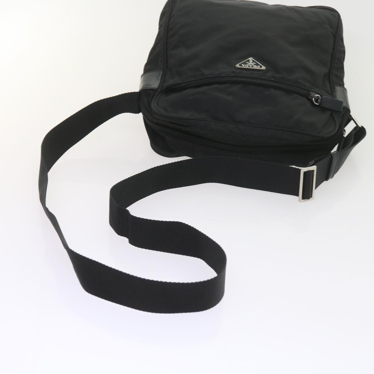 PRADA Shoulder Bag Nylon Black Auth bs10134