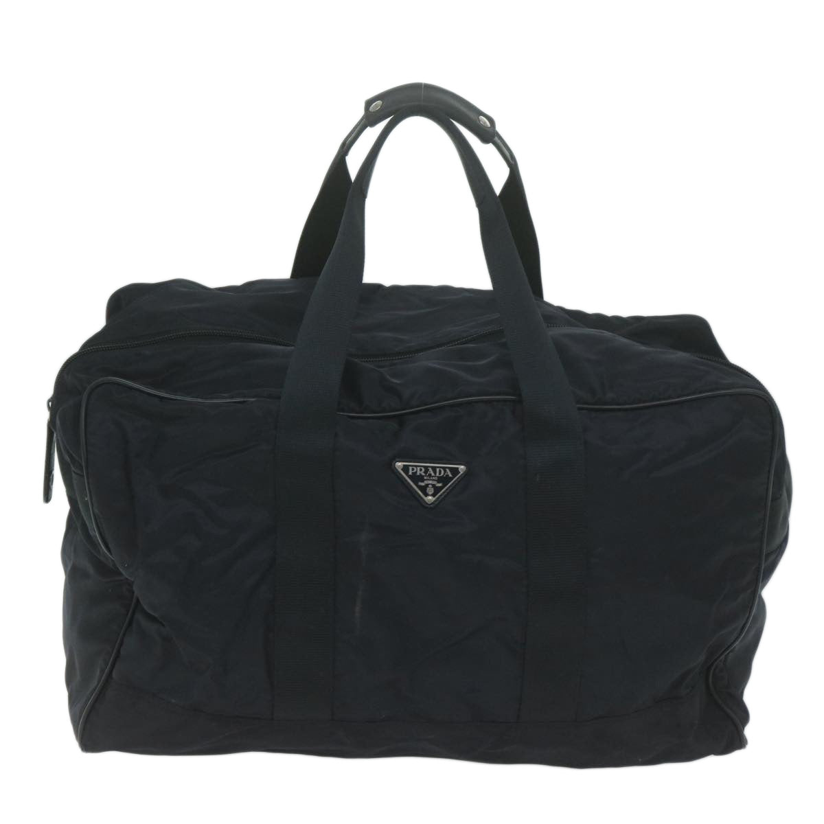 PRADA Boston Bag Nylon Navy Auth bs10136