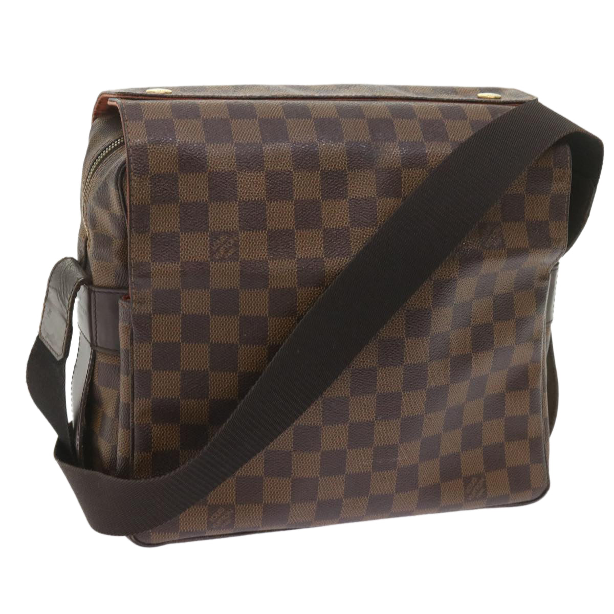 LOUIS VUITTON Damier Ebene Naviglio Shoulder Bag N45255 LV Auth bs10143