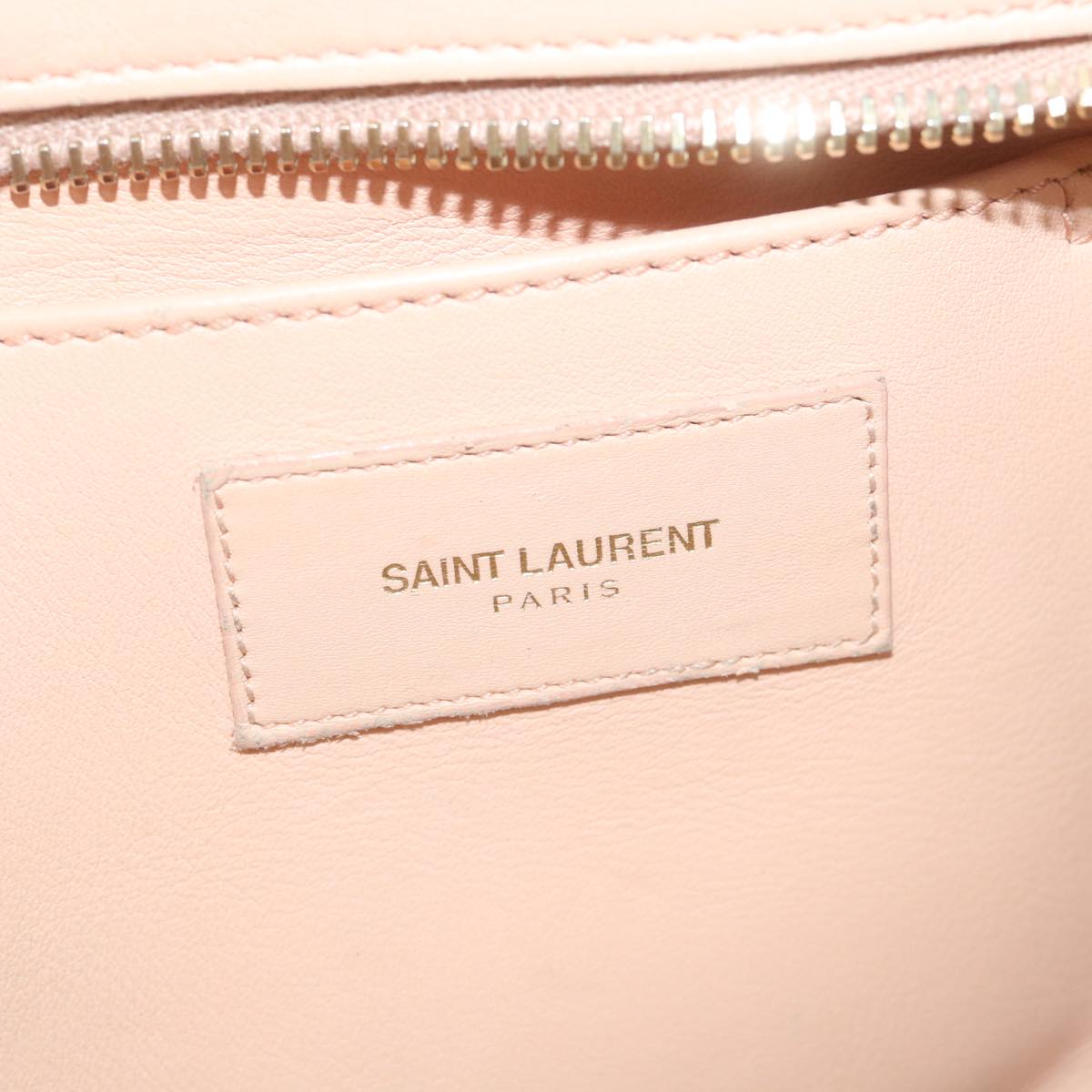 SAINT LAURENT Shoulder Bag Leather 2way Beige PMR311210 1013 Auth bs10152