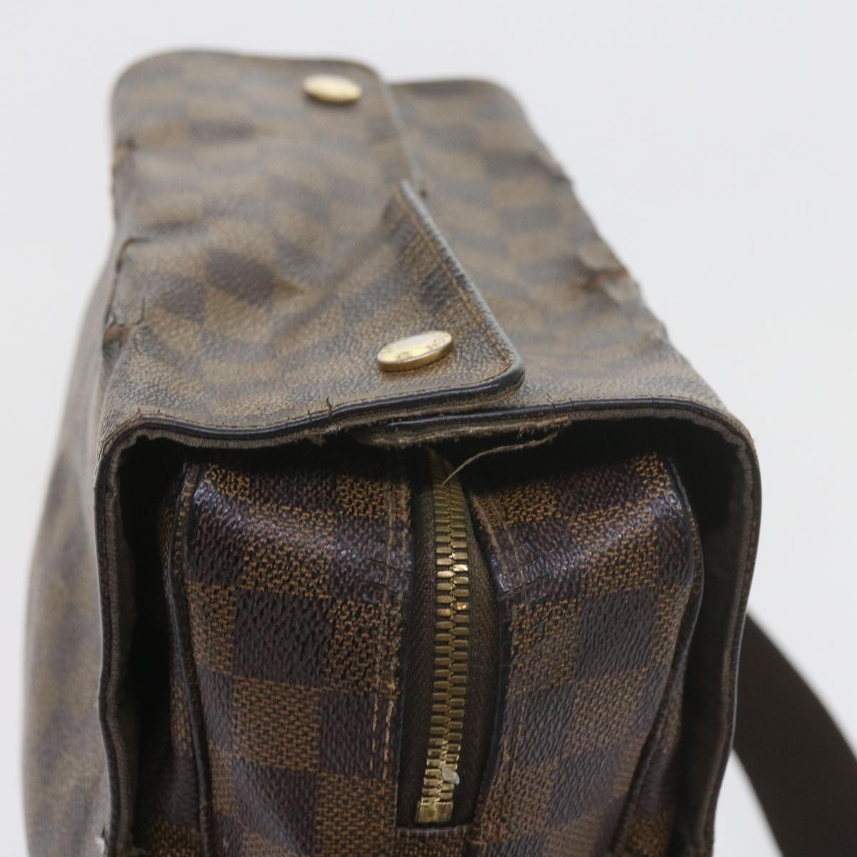 LOUIS VUITTON Damier Ebene Naviglio Shoulder Bag N45255 LV Auth bs10172