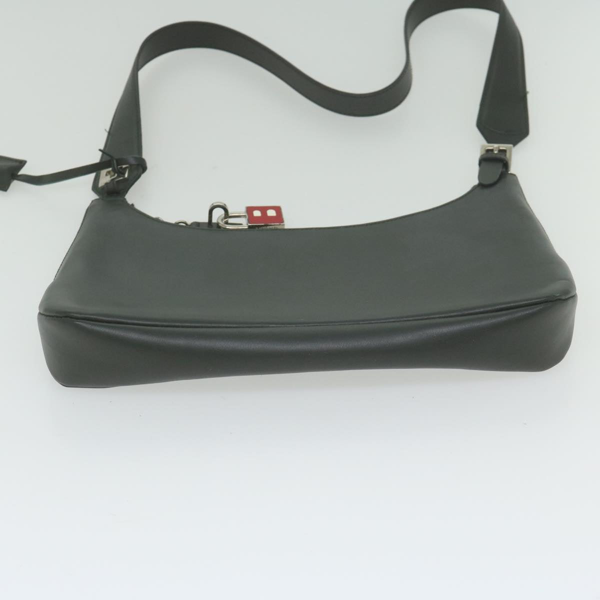BALLY Shoulder Bag Nylon Leather 2Set Black Brown Auth bs10174