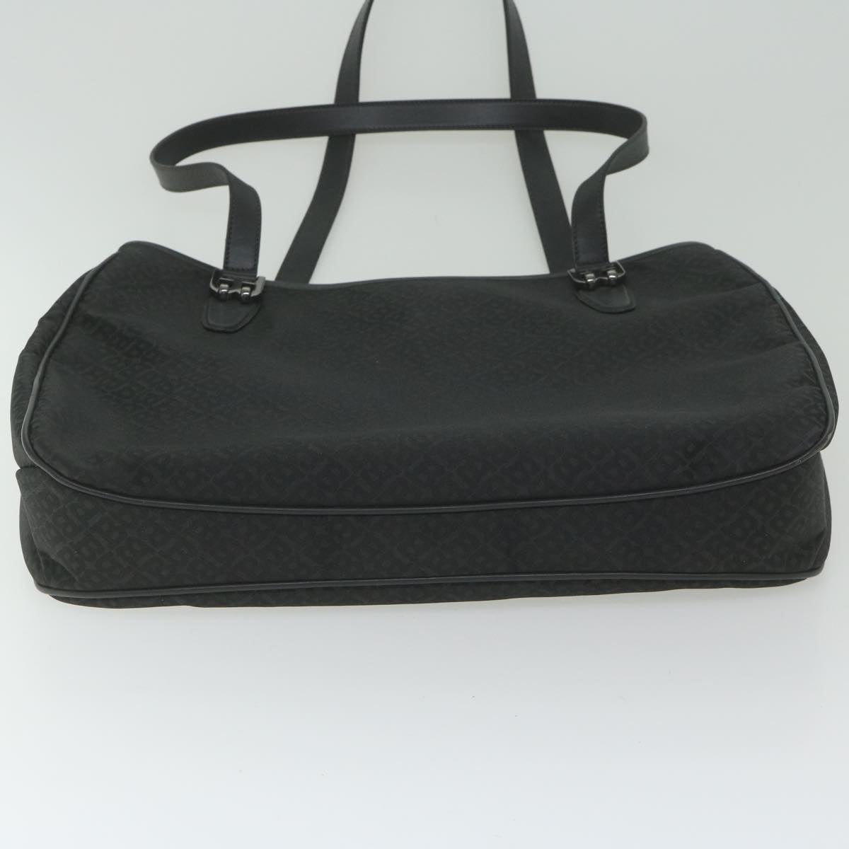 BALLY Shoulder Bag Nylon Leather 2Set Black Brown Auth bs10174
