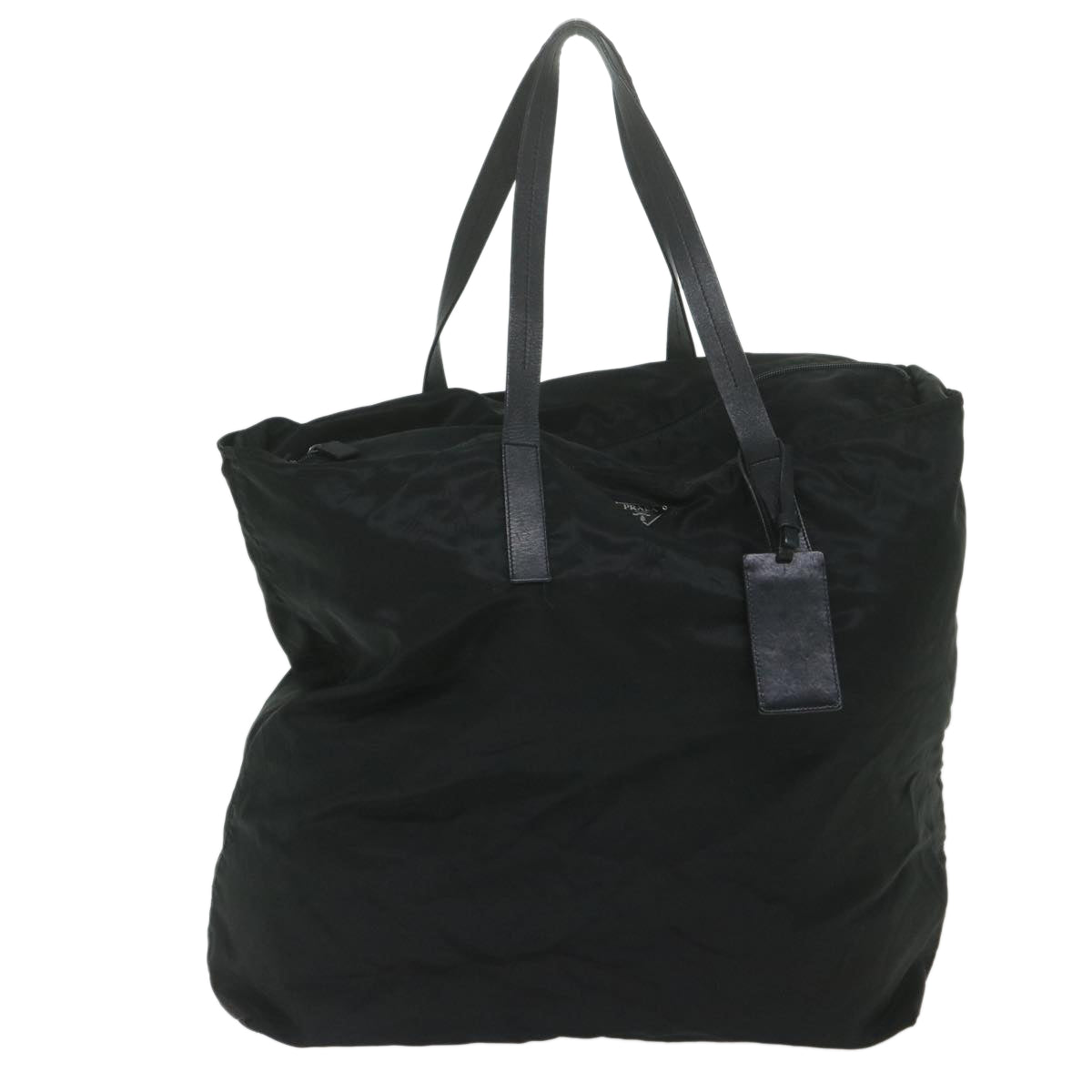 PRADA Tote Bag Nylon Black Auth bs10177