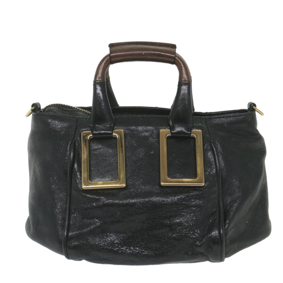 Chloe Etel Hand Bag Leather 2way Black 03-11-50 Auth bs10193 - 0
