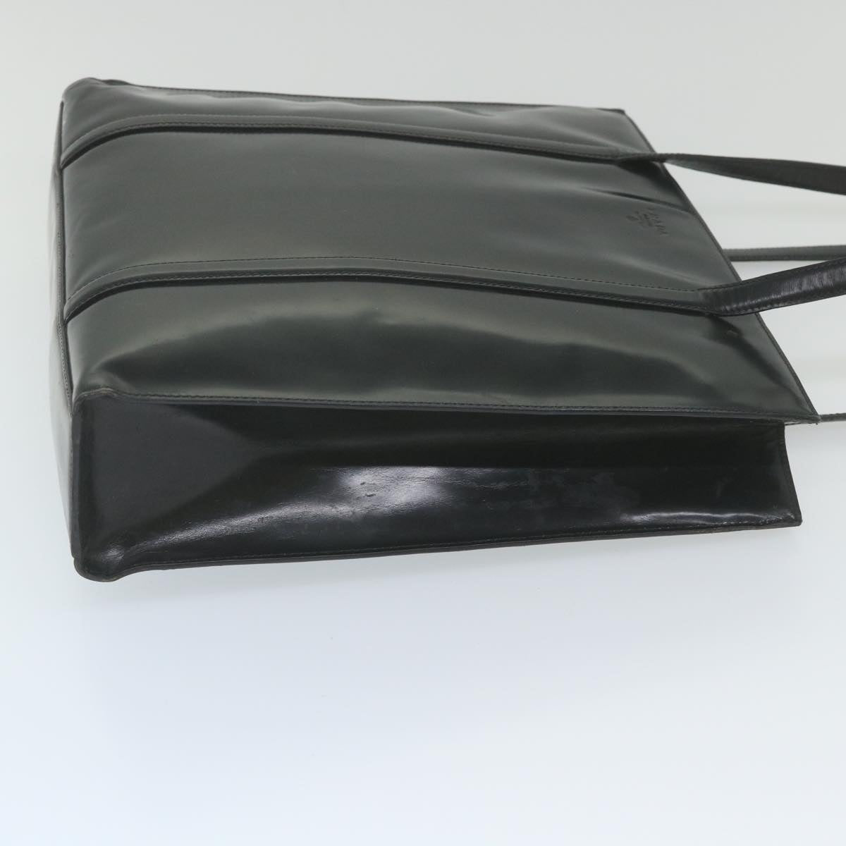 PRADA Shoulder Bag Leather Black Auth bs10199