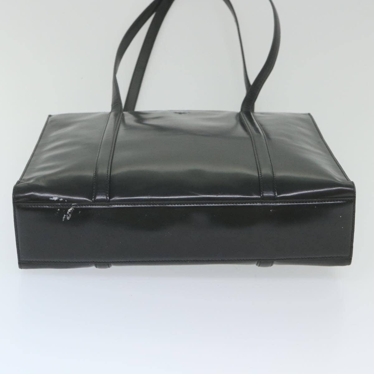 PRADA Shoulder Bag Leather Black Auth bs10199