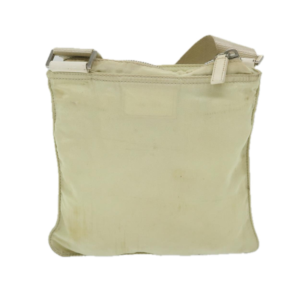 PRADA Shoulder Bag Nylon Beige Auth bs10208 - 0