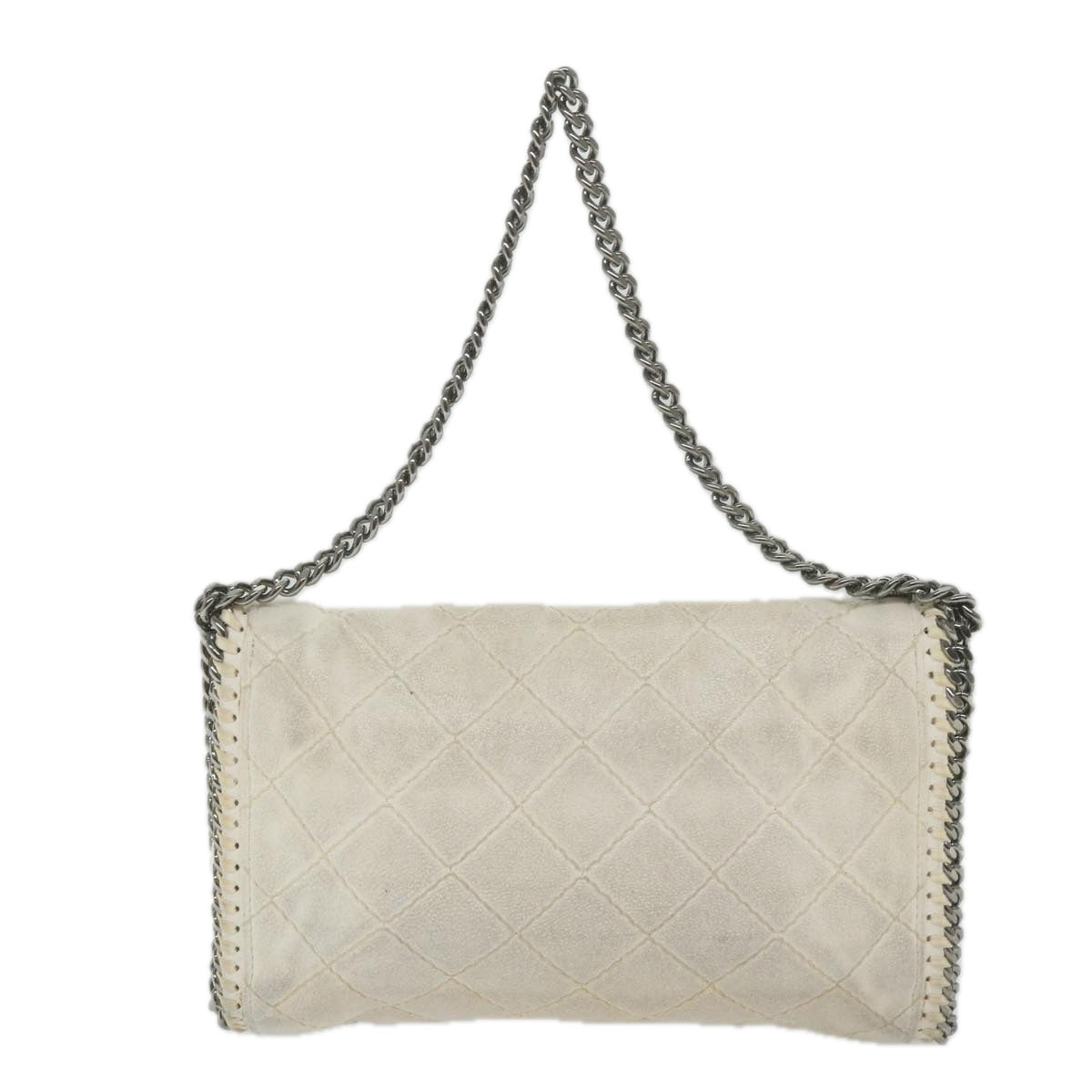 Stella MacCartney Chain Falabella Shoulder Bag Polyester White Auth bs10215