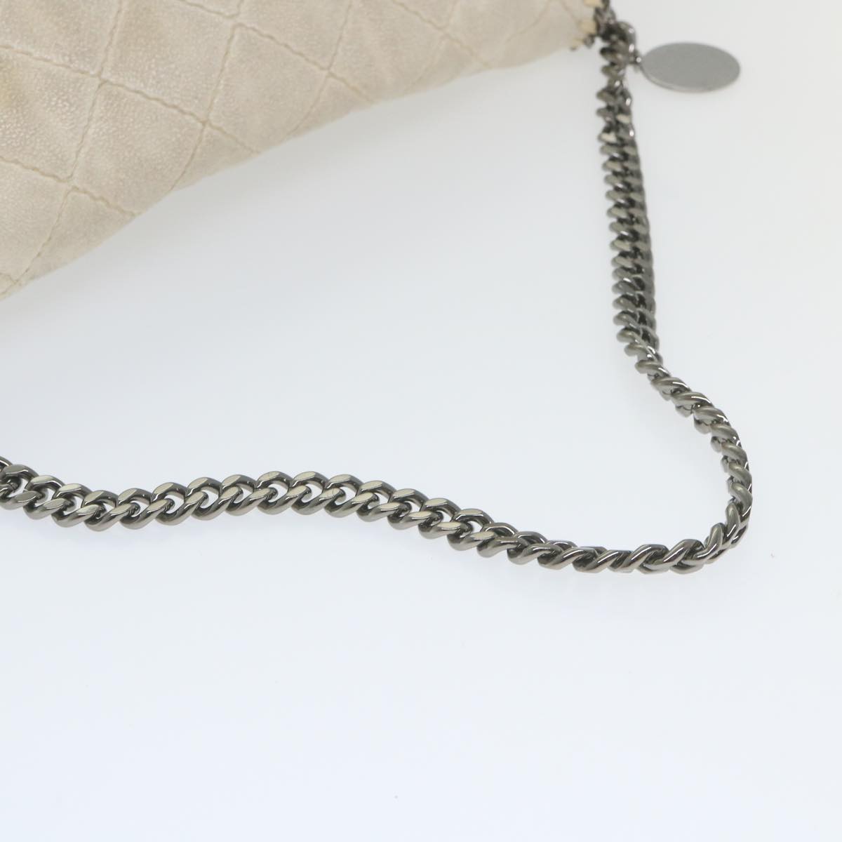 Stella MacCartney Chain Falabella Shoulder Bag Polyester White Auth bs10215