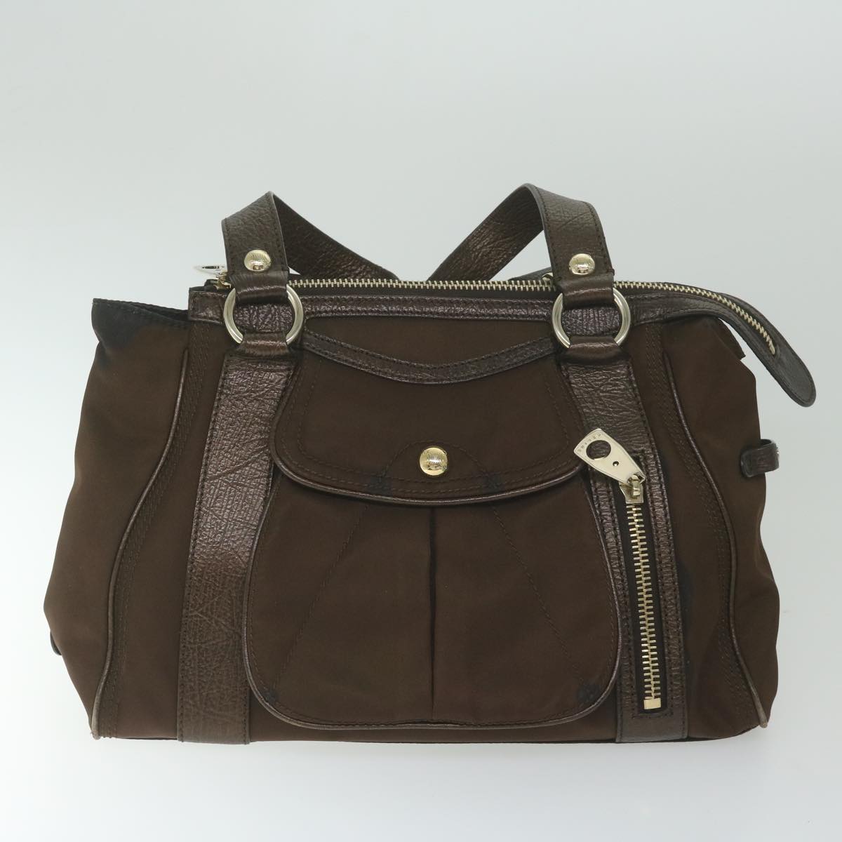 CELINE C Macadam Canvas Shoulder Bag 3Set Brown Blue Auth bs10217 - 0