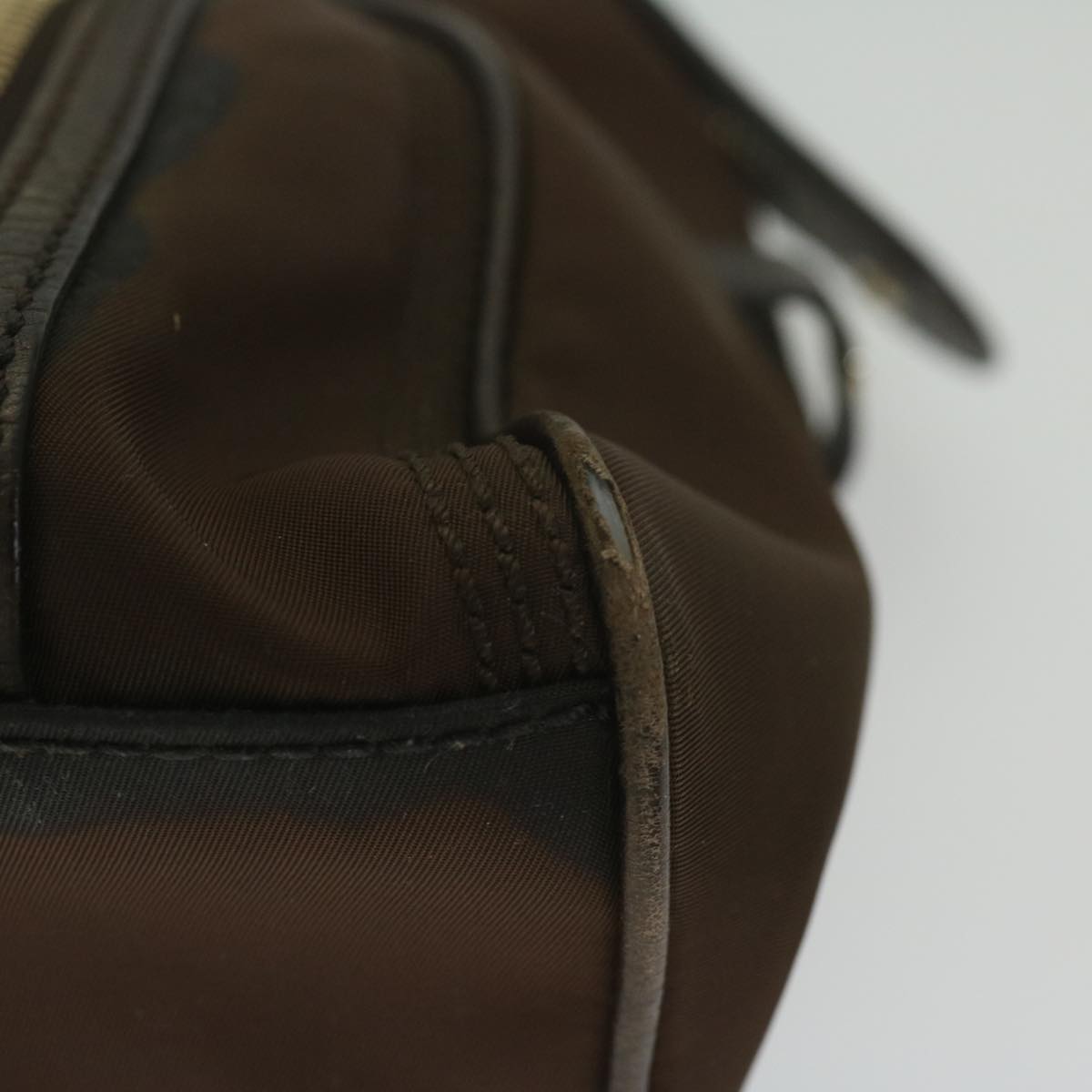 CELINE C Macadam Canvas Shoulder Bag 3Set Brown Blue Auth bs10217