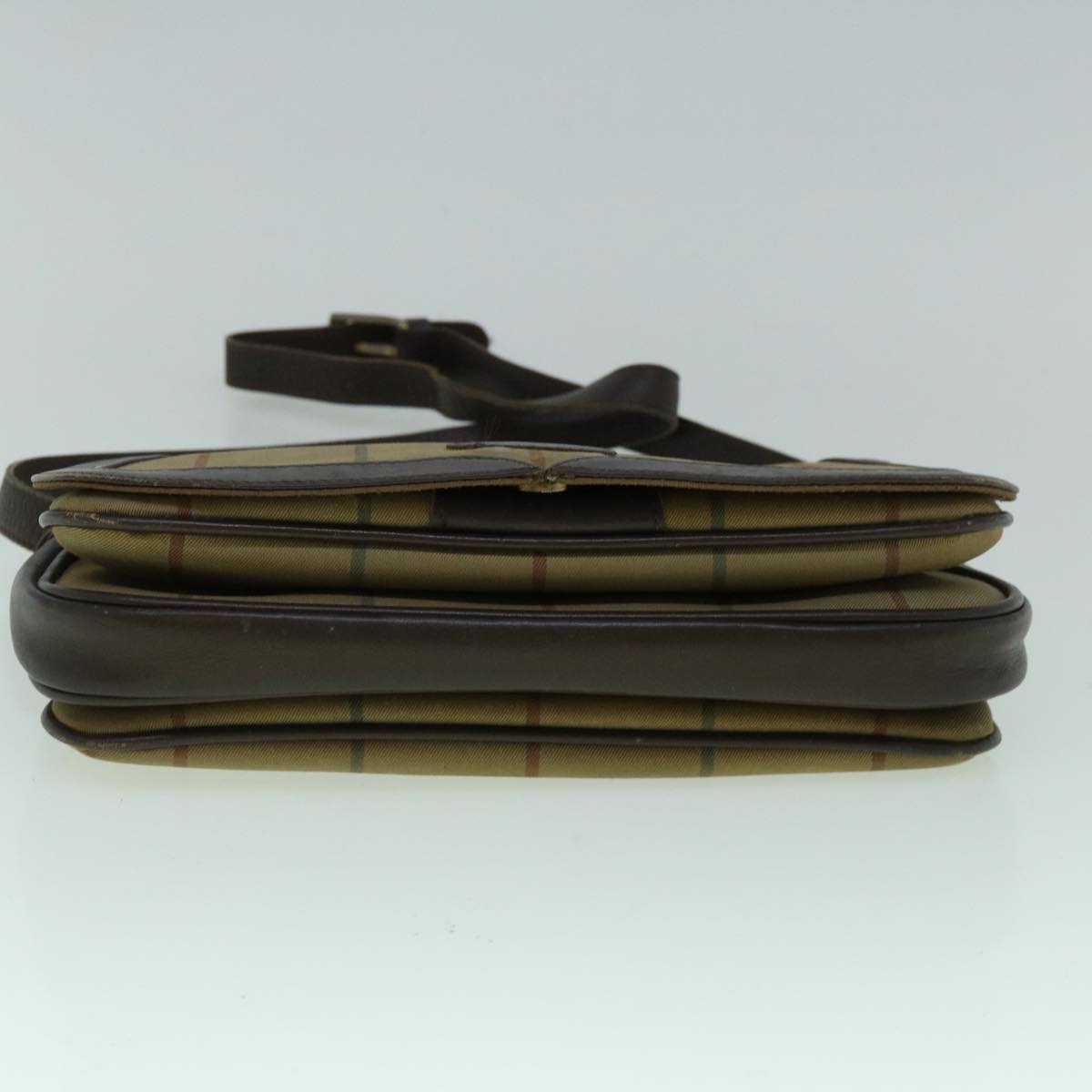Burberrys Nova Check Shoulder Bag Nylon Canvas Brown Auth bs10229