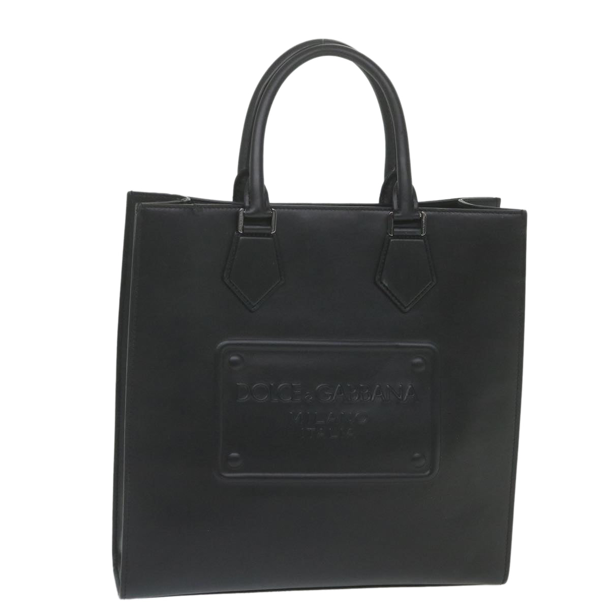 DOLCE&GABBANA Tote Bag Calf leather 2way Black Auth bs10232 - 0