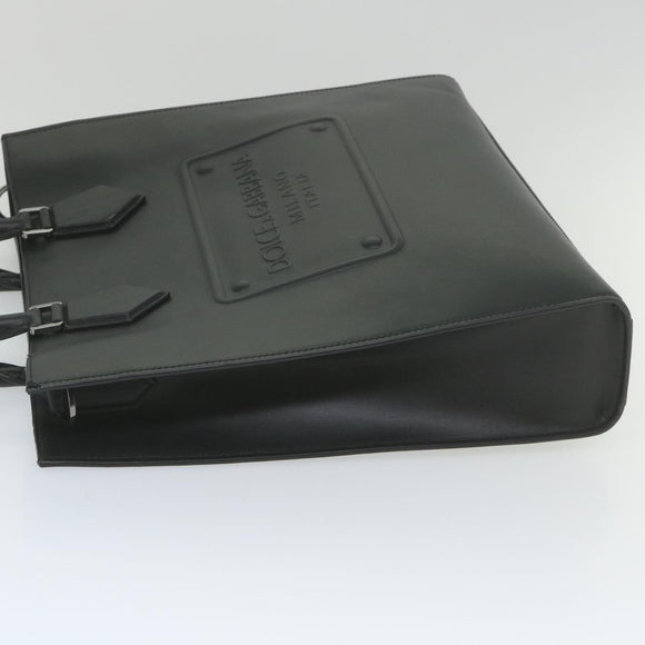 DOLCE&GABBANA Tote Bag Calf leather 2way Black Auth bs10232