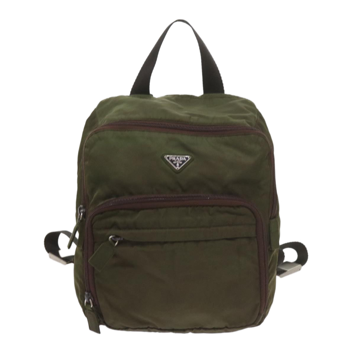 PRADA Backpack Nylon Khaki Auth bs10262