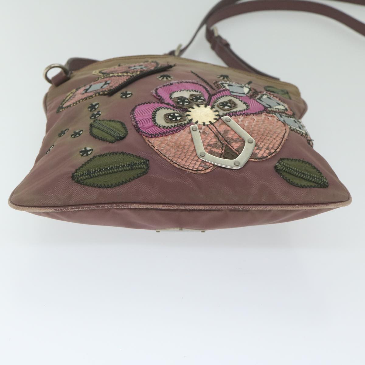 PRADA Shoulder Bag Nylon Purple Auth bs10265